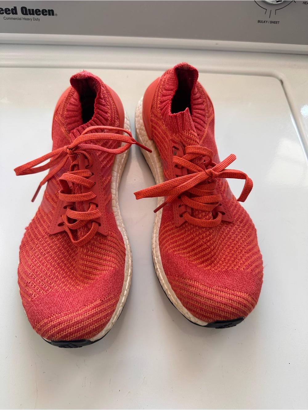 adidas Ultra Boost Women's Red Knit running shoes 9.5